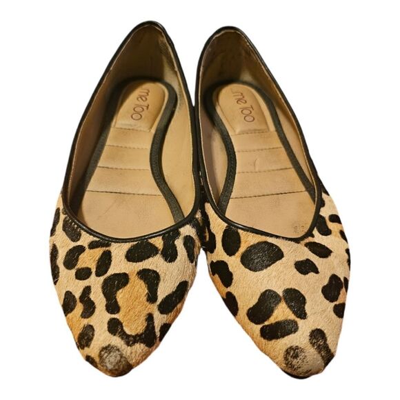 ME TOO "Aimee" Cowhide Leopard Flats - Size 7 1/2 - Picture 2 of 8